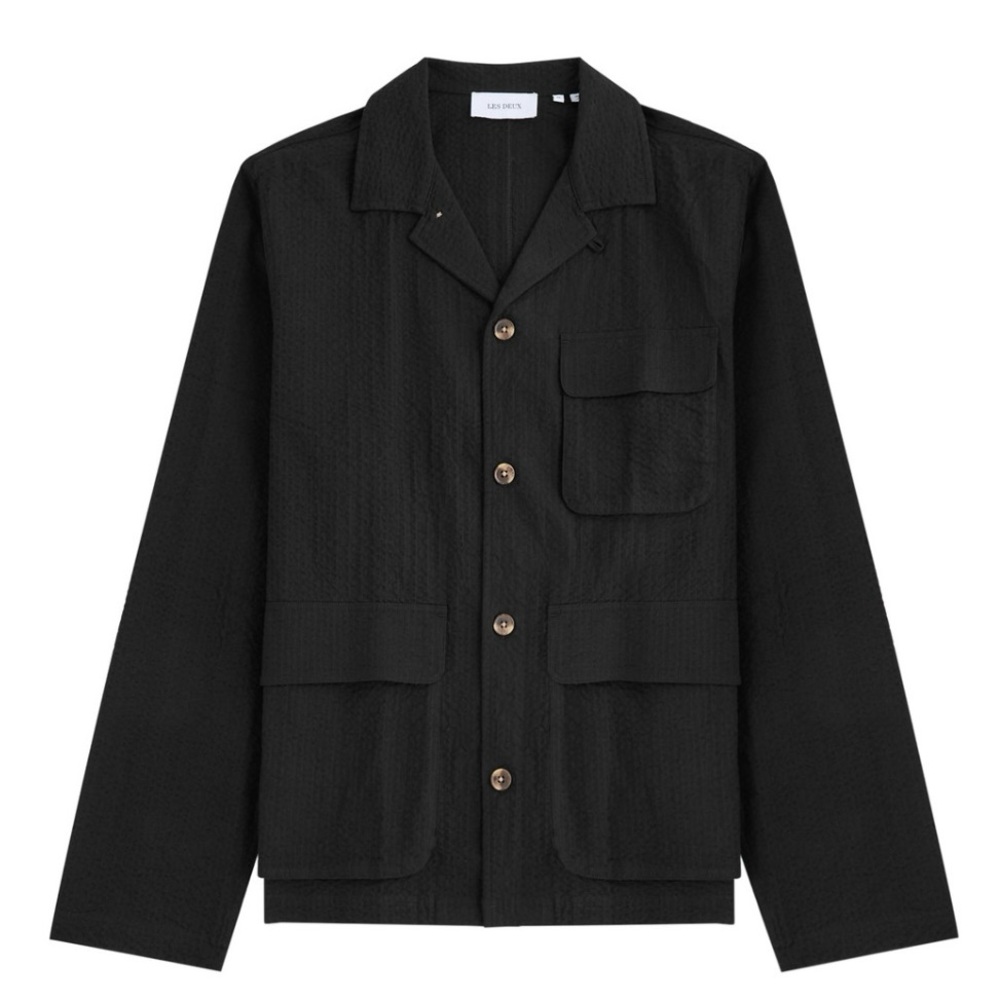 Les Deux Osmund Seersucker Overshirt NWT Size Large